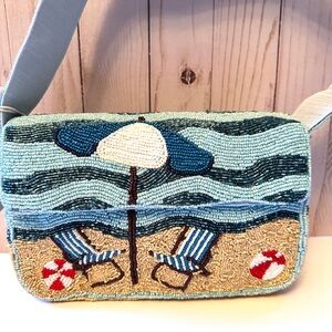Beaded Beach Day Shoulder Bag